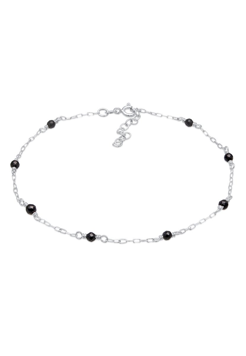 Elli - Enkelbanden - Dames enkelbandje Elegant met Onyx kralen in 925 sterling zilver - Dames