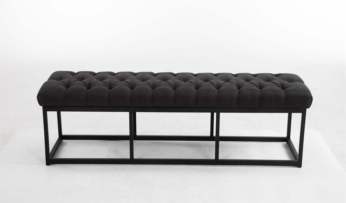 vidaXL Bankje 110x36x45 cm fluweel donkergroen | METRO
