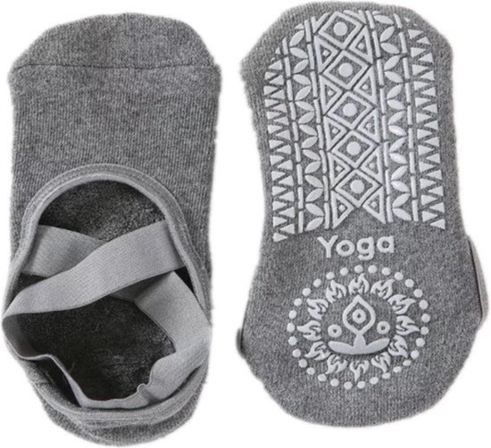 Yoga & Pilates sokken met antislip - Ballerina Yoga - dichte tenen - anti slip - Grijs - Grey van ToeSox — afbeelding 4