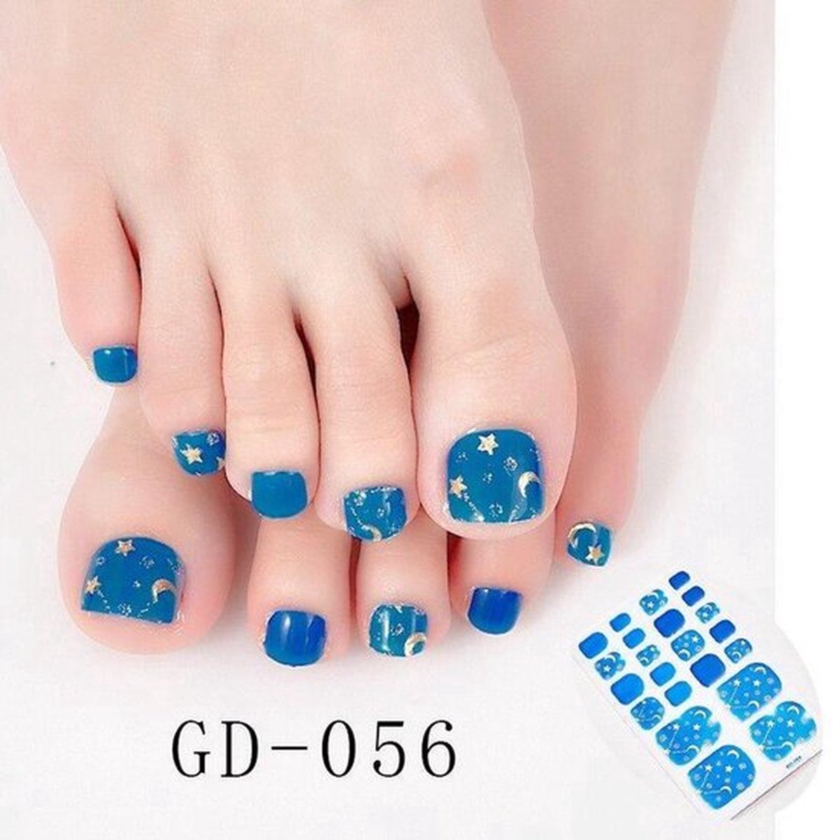 Goedkoopste Prachtige Teen NagelStickers/ 1 vel , 22 tips/ Manicure Teen Nagel stickers,Nageldecoratie,Nagellak,Plaknagels / Nail stickers Multi Baluwe