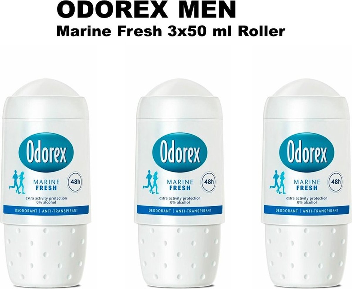 Goedkoopste Odorex Deoroller Marine Fris 3 x 50 ml