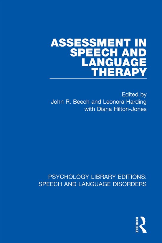 Psychology Library Editions: Speech and Language Disorders-  ... - cover