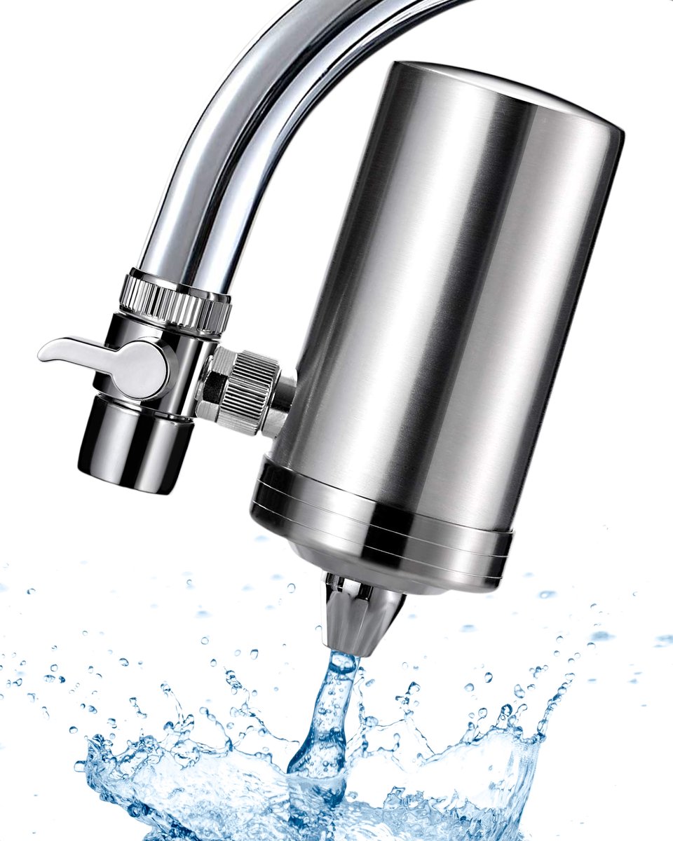 SesoX - Water Filter - Kraan filter - Drinkwater filter - Waterzuiveringsapparaat - Waterontharder - Waterontkalker - Kalkvrij en Loodvrij Water - 2 Filters