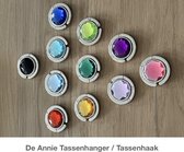 RVS Annie Tassenhanger Roze | Rose Red | Donker Roze | Tassenhaak | Tashaak | Tashanger | Tafelhanger | Jashanger |