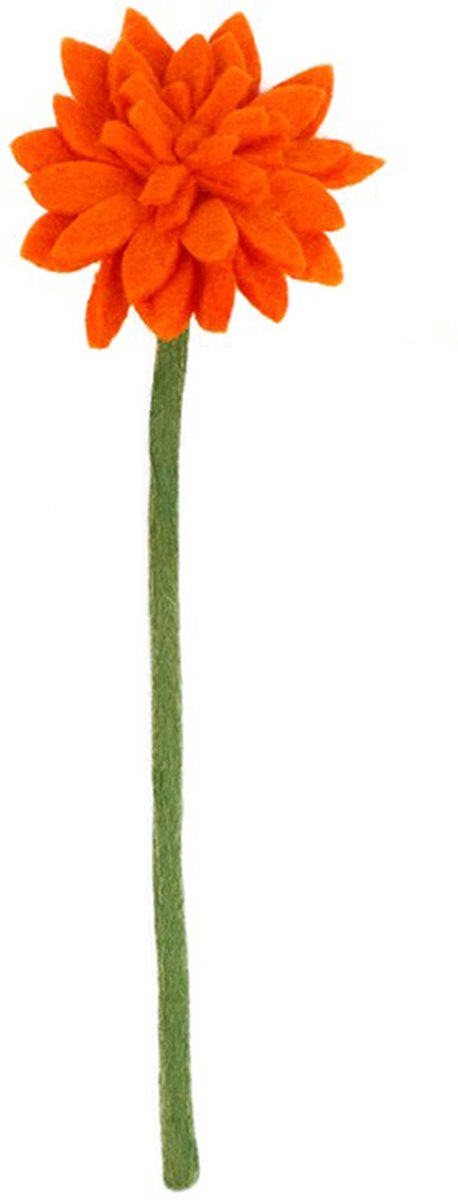 Gerbera Bloem Oranje Vilt - 38cm