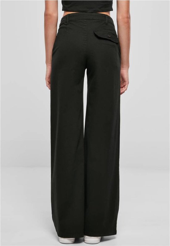 Urban Classics Ladies High Waist Cargo Pants Cargobroeken zwart Basics