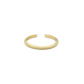 Mint15 Verstelbare ring 'Braided' - Goud RVS/Stainless Steel
