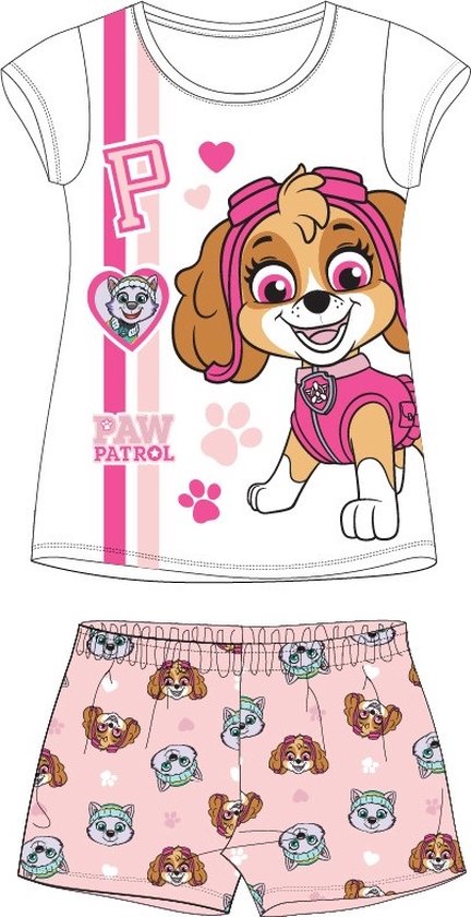Paw Patrol shortama / pyjama Skye katoen roze maat 116