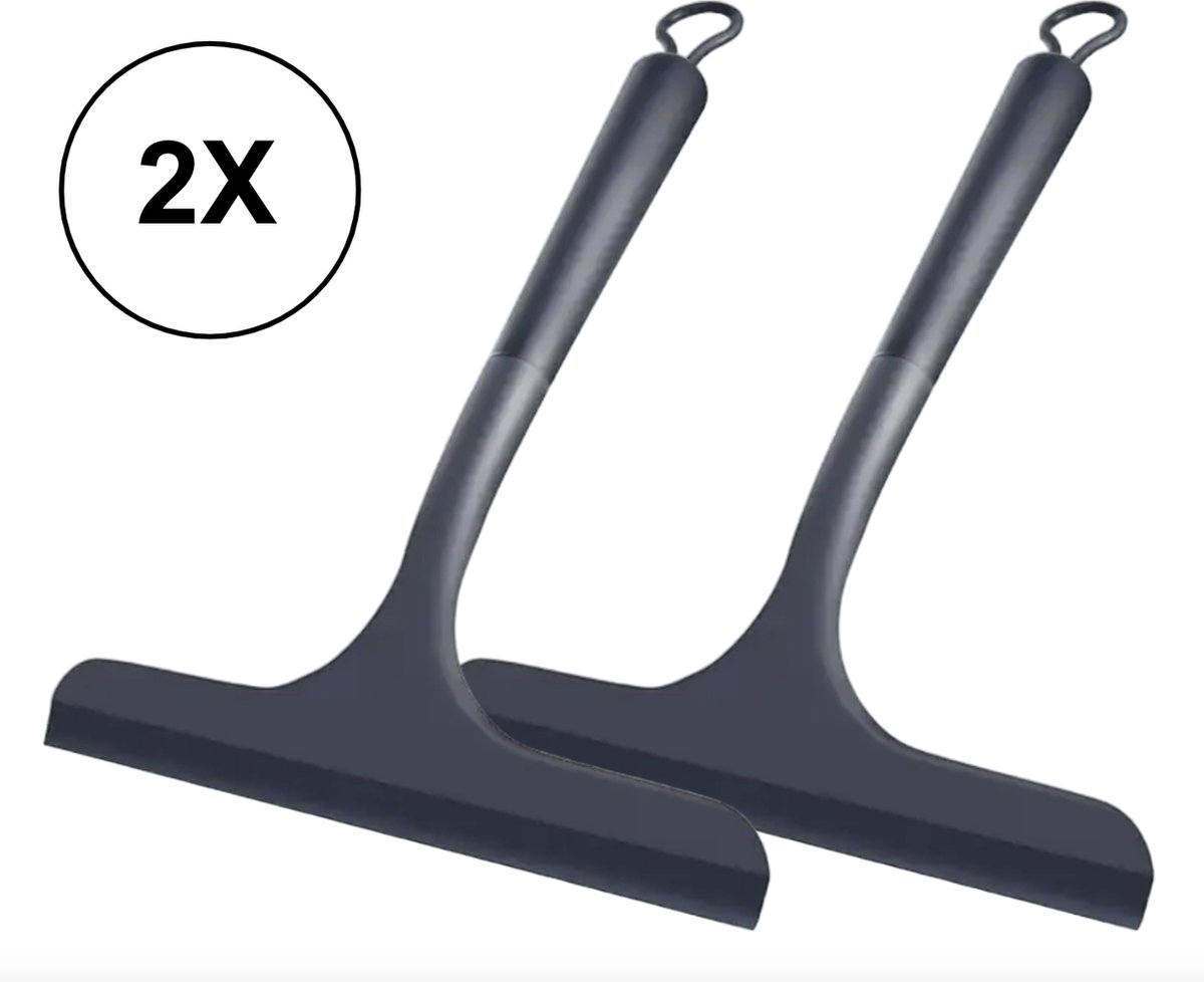 PD® - Raamwisser Deluxe - 2 stuks - Raamtrekker - 28 x 20 x 3 cm - Raamwisser Douche - Streeploos resultaat - Raamwasser - met handige Ophanglus