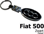 Fiat 500 Sleutelhanger - Sleutelhanger - Metaal - 500X - 500C - 500L - 500e - Topolino - Nuova - Lusso - Rinnovata - Abarth