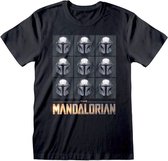 Disney Star Wars - The Mandalorian Mando Helmets Mens Tshirt - XL - Zwart