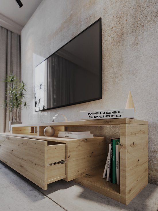 Furniture Square - Meuble TV TRON - Chêne - 219 cm - Meuble TV de Luxe