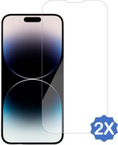 2x Screenprotector geschikt voor iPhone 14 Pro Max - Beschermglas Screen Protector 9H Glas