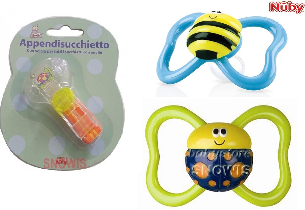 Goedkoopste 2x Fopspenen Nuby 6mnd 1x Speen koord Nuby