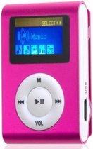 Mini MP3 speler FM radio met display Incl. 4GB geheugen - Roze