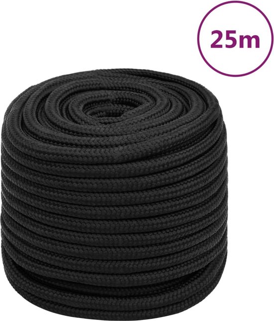 Werktouw 16 mm 25 m polypropeen zwart | -nl