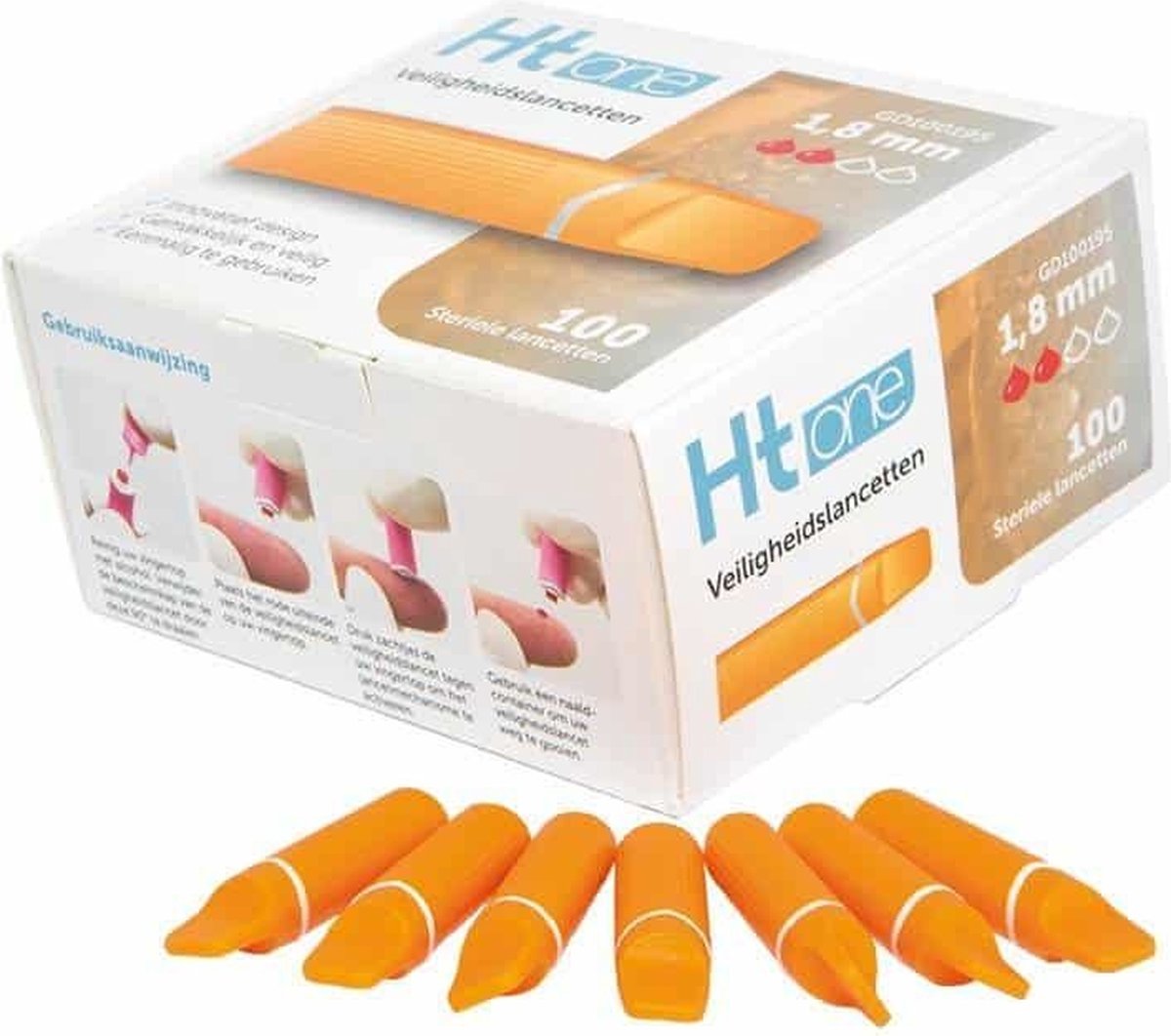 Goedkoopste HT One Veilligheidslancetten (1,8 mm) - 100 Stuks