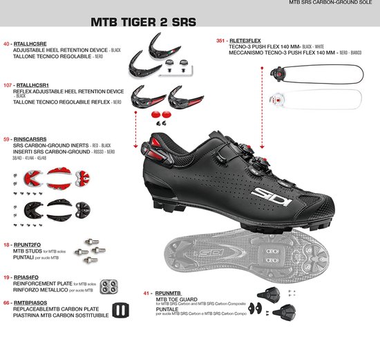 Sidi Tiger 2 Carbon Mtb-schoenen Zwart EU 48 Man | bol