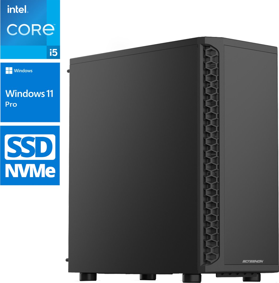ScreenON - Intel Core i5 - 240GB M.2 SSD - GTX 1650 - Home/OfficePC.Z500125 + WiFi & Bluetooth