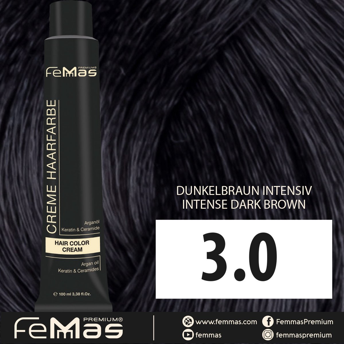 Femmas (3.0) - Haarverf - Intensief Donkerbruin 100ml