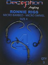 Ronnie Rigs (3 per pack) - Size 6 Micro Barbed with Micro Swivel