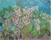 Mini kunstposter - Vincent van Gogh - Bloeiende kastanjetakken - 24x30 cm