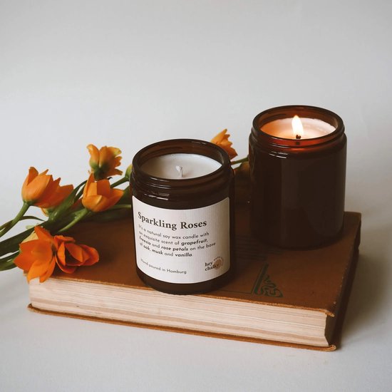 Superdeluxe Geurkaars met Houten Deksel | Transparant Glas | Fresh