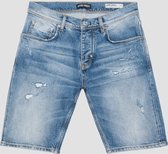 Antony Morato “Argon” Slim Fit Shorts In Comfort Denim With Medium Wash Blue