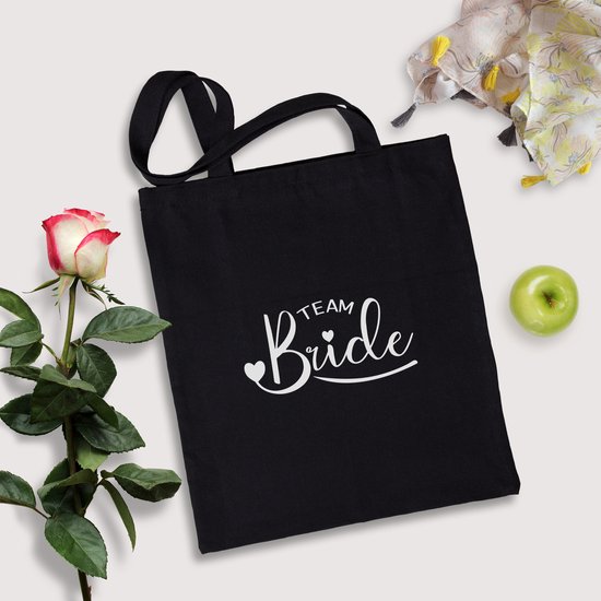 Team Bride Tote Bag - Sac fourre-tout, Sac en coton, Sac à bandoulière - Sac fourre-tout en toile - Cadeau pour la mariée