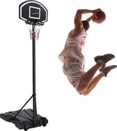 Luxari Basketball Pole Pro - Hauteur Réglable : 180 - 215 cm - Anneau de Basketball - Piédestal Robuste - Zwart