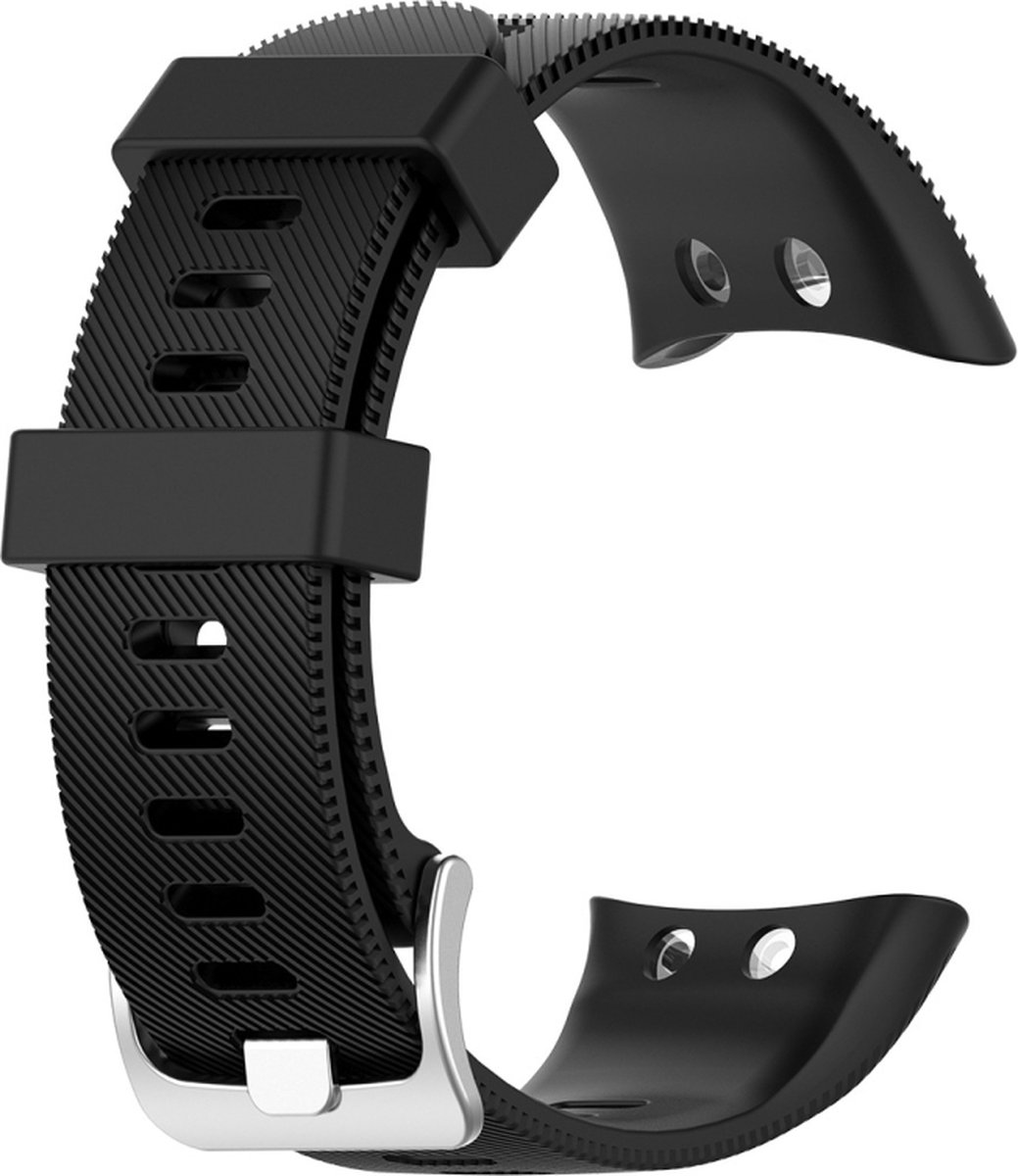 By Qubix - Siliconen bandje - Zwart - Geschikt voor Garmin Forerunner 45 / 45S