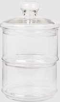 Bonbonniére - 2 laags XXL glazen voorraadpotten - Glazen snoeppotten - Met deksel - Extra groot