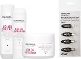 Goldwell Dualsenses Color Extra Rich Set - Shampoo + Conditioner + Masker + Goldwell - Dualsenses Color Extra Rich Fade Stop Shampoo - 250ml