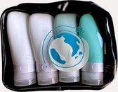 TRAVOE - Emballage de voyage - 4 bouteilles - avec trousse de toilette/étui