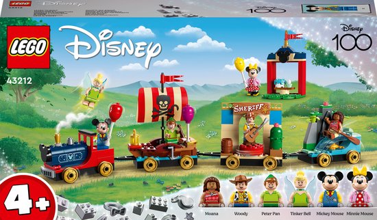LEGO Disney: Disney Feesttrein Bouwbaar Trein Speelgoed 100e Verjaardag Set - 43212