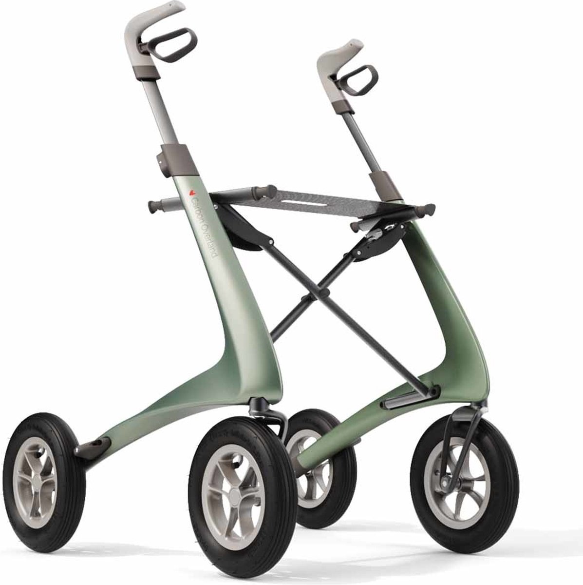Goedkoopste by ACRE Carbon Rollator Met Luchtbanden Overland - Defender Green