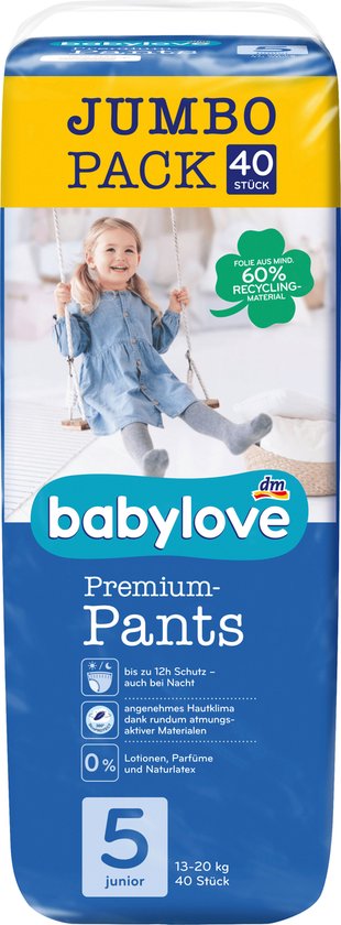 babylove Luierbroekje Premium Maat. 5 Junior (13-20 kg), 40 St