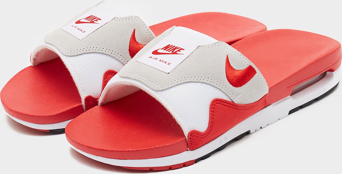 Nike Air Max 1 Slide Slippers DH0295-103 University Mens CM 28 Rood