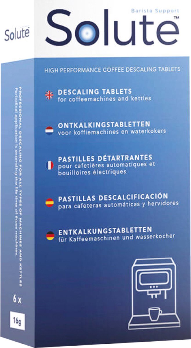 Solute - Ontkalkingstabletten - koffiemachines en waterkokers