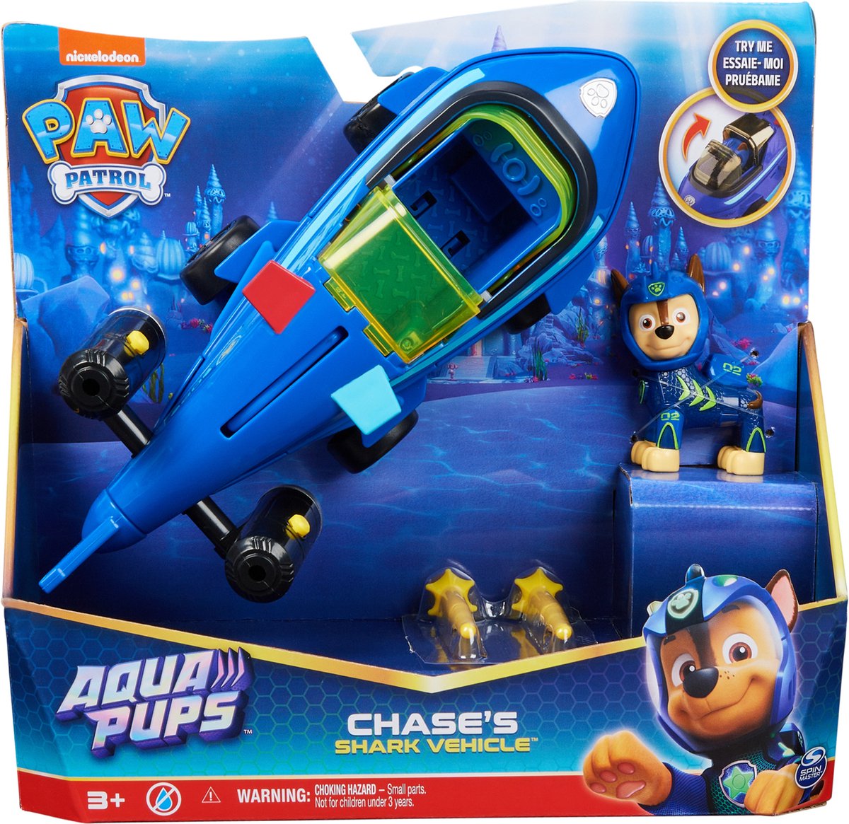 Véhicule Ruben Aqua Pups - La Pat' Patrouille - Figurine incluse - Dès 3  ans jaune - Pat' Patrouille