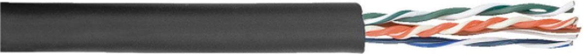 DAP Flexible CAT5E datakabel op rol 100 meter, zwart