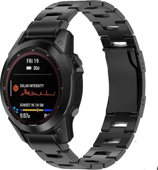 Bracelet titane 'Classic' Garmin Fenix 7x (noir) 