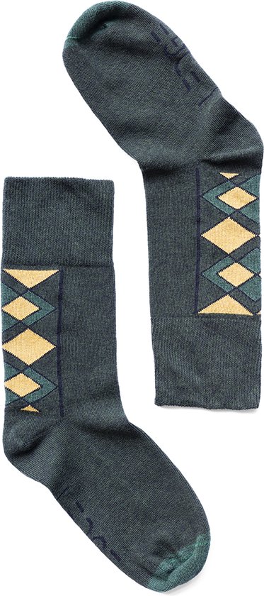 L'EDGE - Groen geruite sokken 35-38