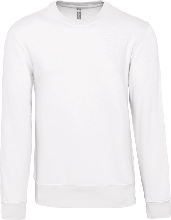 Unisex sweater met ronde hals Kariban Wit - 4XL