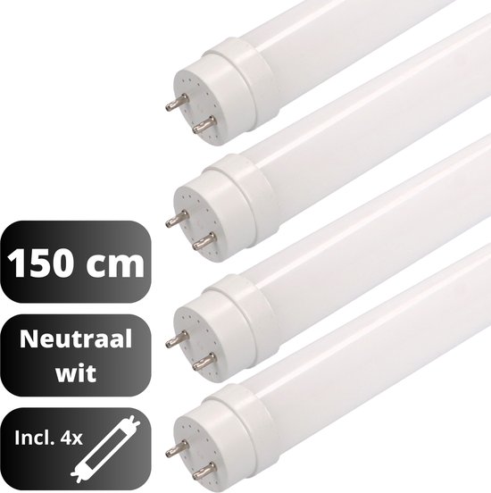 EasySave LED TL Buis 150 cm - T8 fitting - Neutraal wit licht - Gaat tot 15 jaar mee - 2410 lm - 4PACK