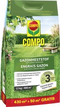 COMPO Gazonmeststof Lange Werking - milieuvriendelijke meststof - werking 100 dagen - zak 12 kg (430+50 m²)