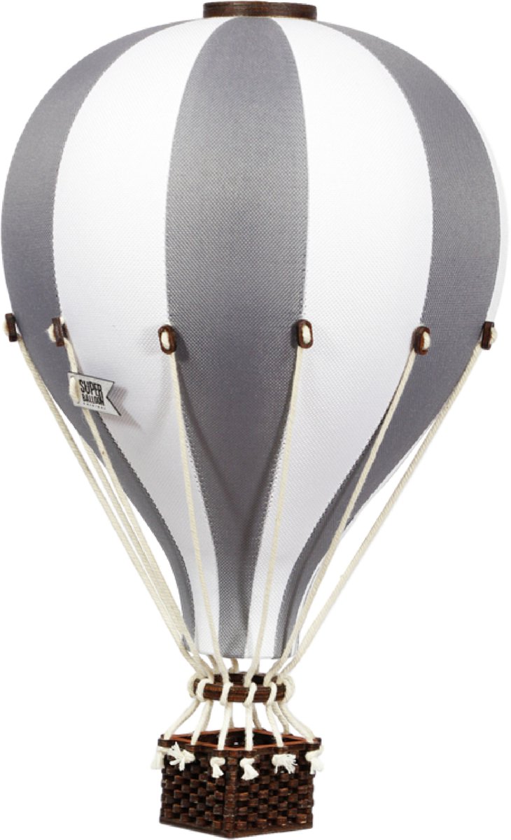 Super Balloon Decoratieve Luchtballon | Kinderkamer Decoratie | Luchtballon Mobiel babykamer | White/Light Grey Large