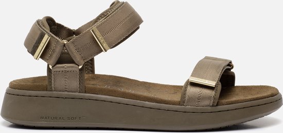 Woden Line Sandalen groen Textiel - Dames - Maat 37