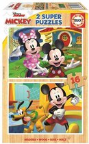 EDUCA - puzzel - 2 x 16 stuks - Mickey & Minnie
