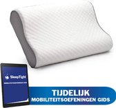 Sleeptight Pillow Neck Pain - Oreiller de couchage ergonomique - Oreiller orthopédique en mousse à mémoire de forme - Aide contre les douleurs au cou et au dos - 60 x 40 x 12 cm